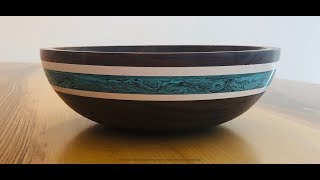 Turning a wood and milliput bowl