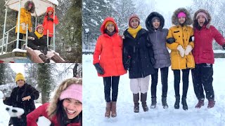BACHPAN KI YADIEN | Zainab, Rabia sy naraz 😢😢 | Mama barf khaty hwy🍧🍧 | Snow slides 🤩🤩| Sistrology