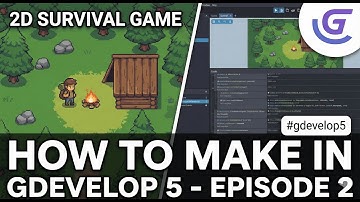 How to Make a 2D Top-Down Survival Game in GDevelop 5 - Episode 2 #gdevelop5