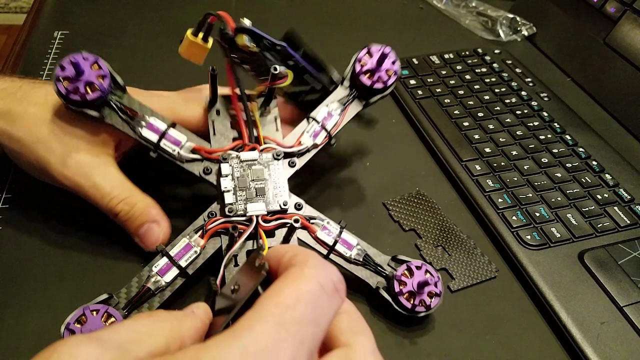 Eachine Wizard X220 ARF.  Part 3: Receiver Install and Motor Test