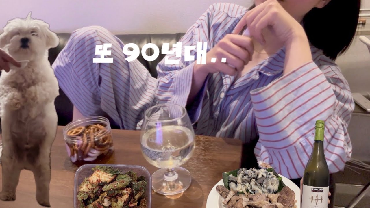 Vlog. 취하면 90년대 나옴(나만 이래?) | 강아지 수발은 덤