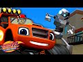 Blaze & AJ Escape Big Foot Robot! | Blaze and the Monster Machines