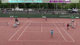 2019年 JOC 全日本ジュニアソフトテニス U14女子 シングルス 2回戦 安田(堺市テニススポーツ少年団) 対 前川(明石ジュニア)