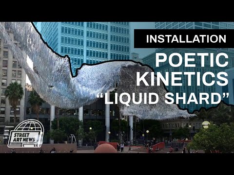 "Liquid Shard" Installation by Poetic Kinetics in Los Angeles