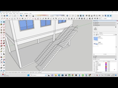 Sketch Up เรื่องบันได ไปกับ ปวส.1สาขาวิชาเทคนิคการจัดการอาคาร วกศ.ปทุมธานี-660809