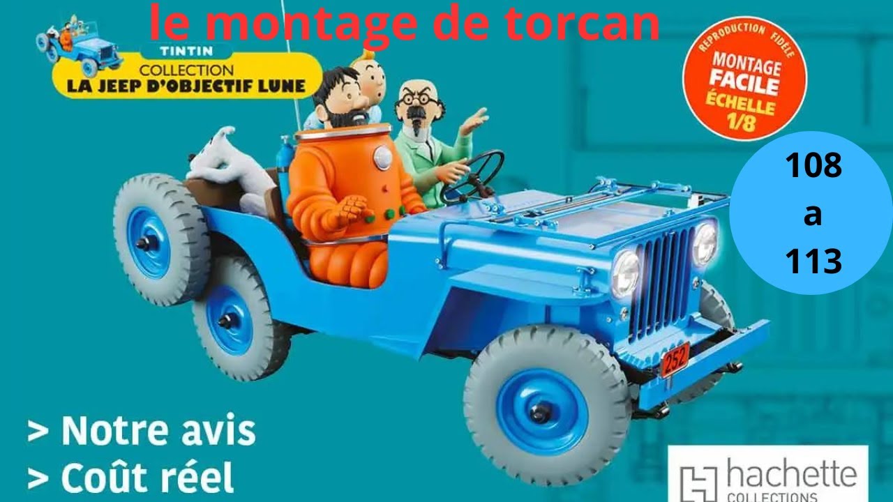 Miniature Tintin Hachette - La Jeep Rouge, Échelle 1/24 - Collection