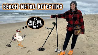 Christine & Bill Try Their Metal Detecting Luck At The Beach