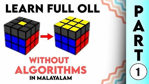 Oll Without Algorithm in Malayalam|Part 1-Cube OneIndia