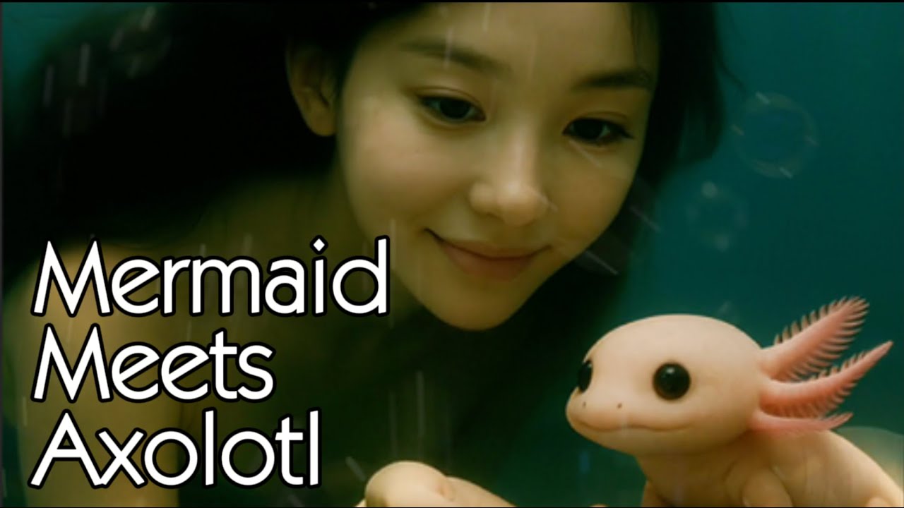 8 Hours of Peace Mermaid & Axolotl Ocean Calm with Waves & Piano (Gradual Darkness)