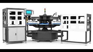 6 Station Carousel Fully Auto Heat Press including Feeder/Peeler/Puller For POD Business