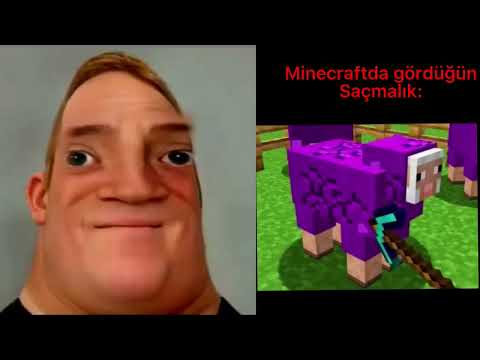 Mr incredible becoming idiot(Türkçe)Minecraftda gördüğün saçmalık