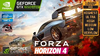 FORZA HORIZON 4 - GTX 1650 SUPER - i5-4590 (ALL GRAPHICS PRESETS) FORZA HORIZON 4 - GTX 1650 SUPER - i5-4590 (ALL GRAPHICS PRESETS)