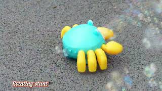 Crawling Crab Bubble Machine, 360° Moving, Automatic Bubble Blower Machine with Music & Led