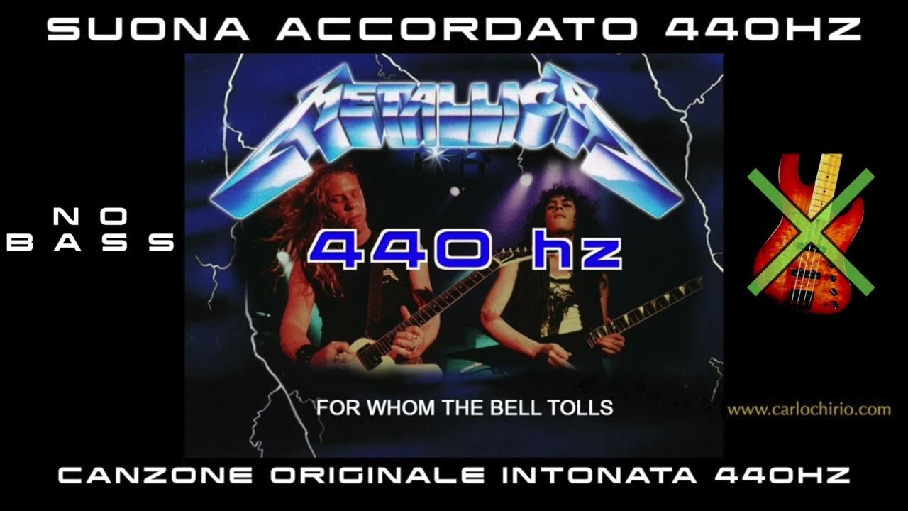 For Whom The Bell Tolls Metallica 440hz NO BASS backing track bassisti
