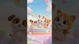 Puppy , Kitten & Rabbit Dance Party! 🐶🐱🐰 Cute Kids | Childern song | Puchiloo #shorts #ytshorts