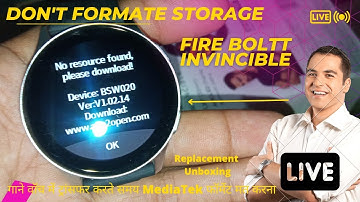 Fire boltt invincible l MediaTek storage formate l Problem solve l No resource found