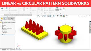 Linear Pattern vs Circular Pattern in SolidWorks | When to Use Each