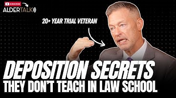 Deposition Strategy 101: What Lawyers Should Really Focus On | How To Take A Deposition | Mike Alder