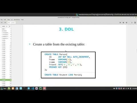 How to create table from existing table - YouTube