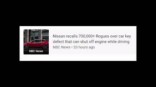 Nissan recalls 700,000+ Rogues over car key defect that can shut off engine while driving