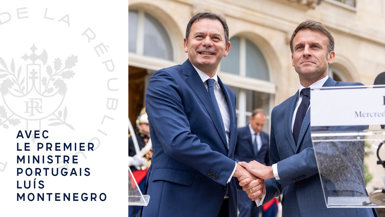 Déclaration du Président Emmanuel Macron et du Premier ministre du Portugal Luís Montenegro.