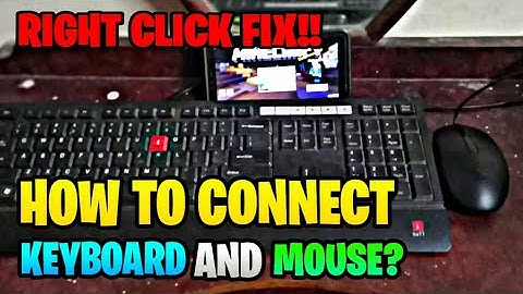 How to connect Keyboard and Mouse to Mobile in Mcpe 1.17 | Mouse Right Click Problem Solved!!