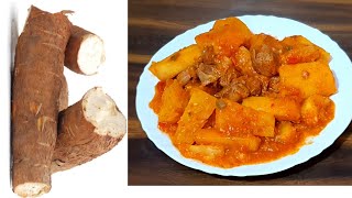 How to cook cassava with meat| iga guteka imyumbati irimo inyama.