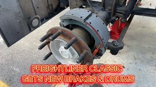 Replacing the Front Brake Shoes & Drums on the Freightliner Classic