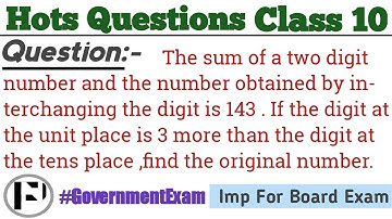 The sum of a two digit number and number obtained by interchanging digits is 143 .If digit at unit p
