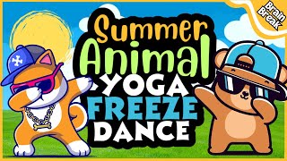 Summer Freeze Dance | Just Dance | Summer Brain Break | Yoga For Kids | Summer Yoga Freeze Dance