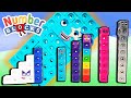 Making Numberblock 50 by Borrowing from Agent-15 and adding to Numberblocks 5 to 9 | Learning Toys