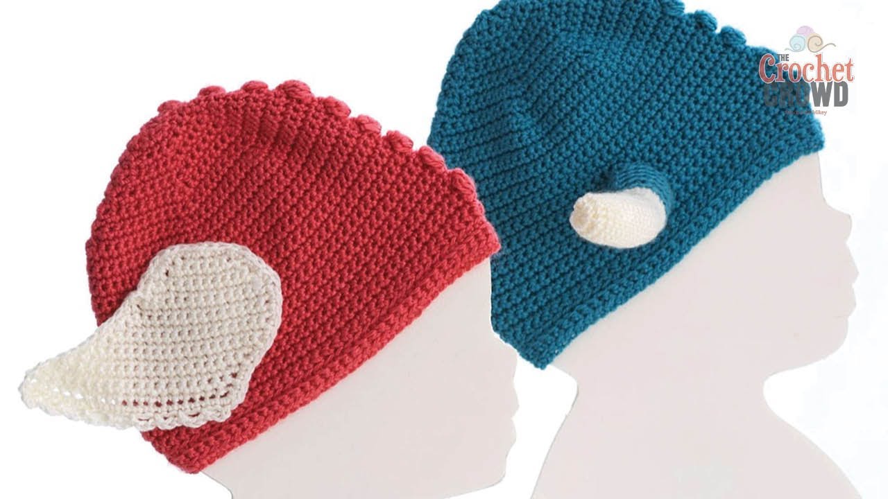 Easy Crochet Preemie - 12 months Size Horned Warrior Helmet - YouTube