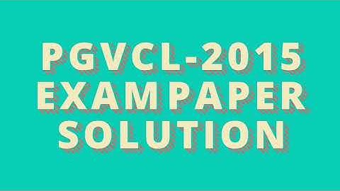 PGVCL(DISCOM)2015 JE-ELECTRICAL QUESTION PAPER