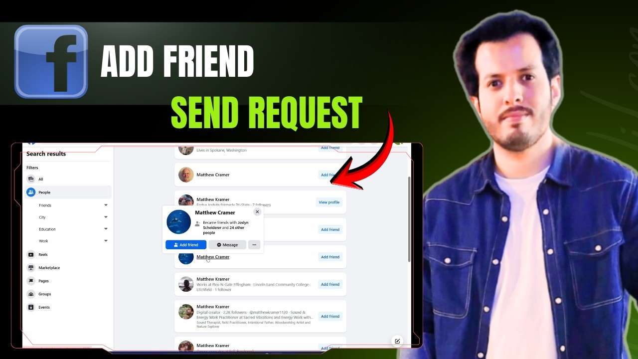 How To Send Friend Request on Facebook | Beginner Guide - YouTube