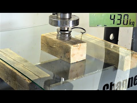 How Strong is Hardened Glass? Hydraulic Press Test!