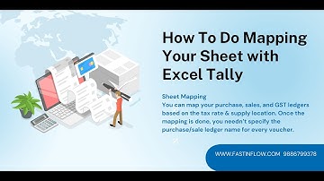 Excel to Tally Mapping. Fast in Flow. Call 9886799378
