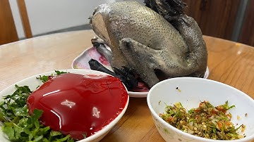 Món đặc biệt vùng cao tây bắc.special chicken blood dish of the northwestern highlands of Vietnam