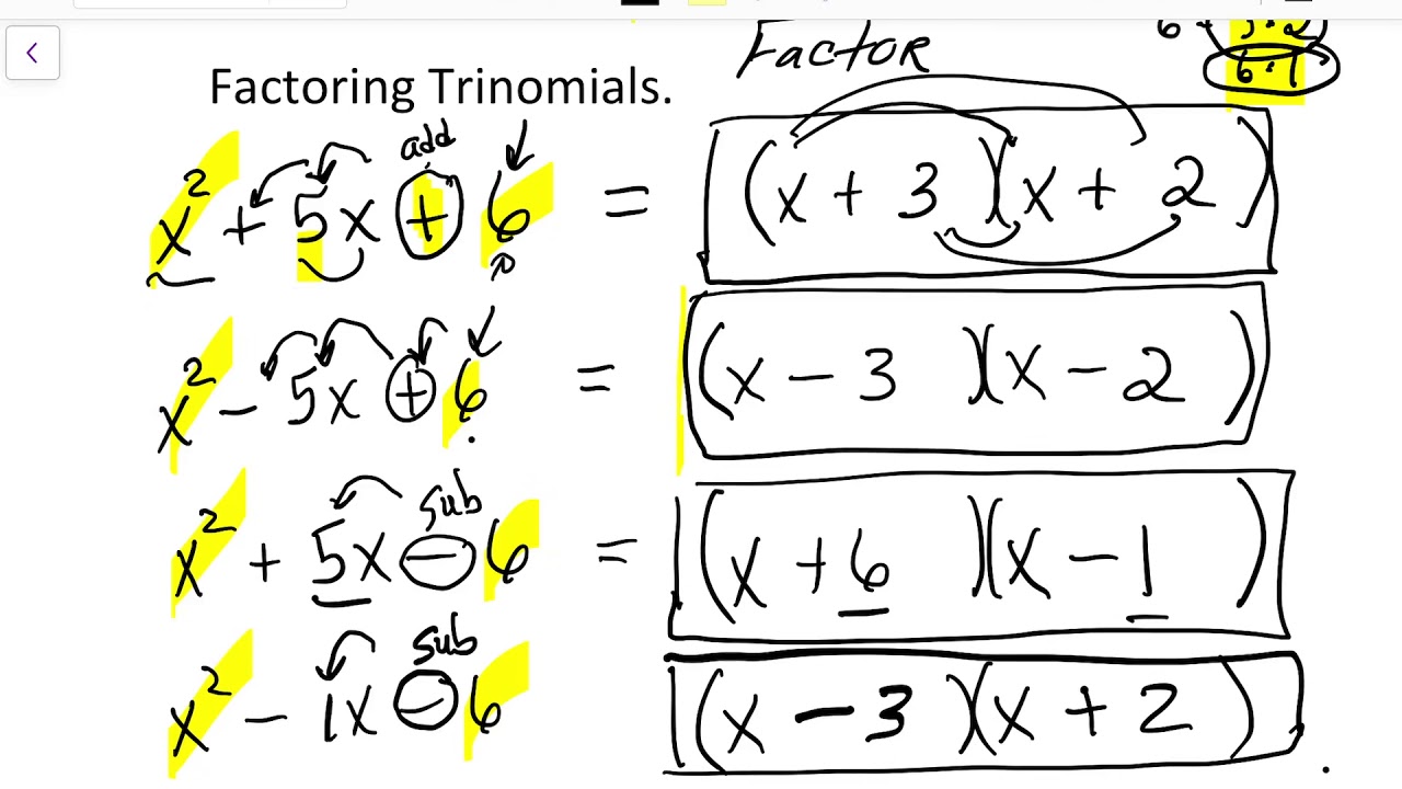 assignment 7 factoring special products part 2 quizlet