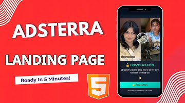Adsterra Landing Page Tutorial | 5 Minutes Ready Landing Page | High CPM Adsterra Strategy