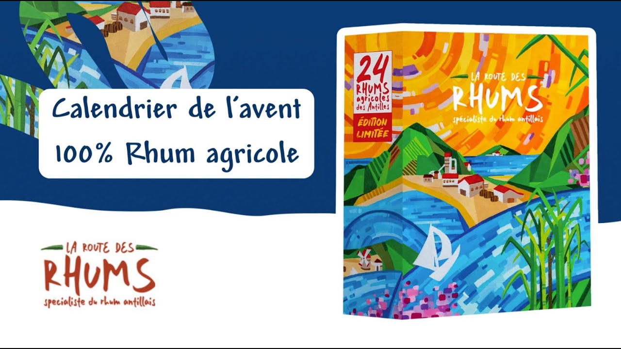 Calendrier de l'Avent 24 jours de rhum 2023 édition bleue