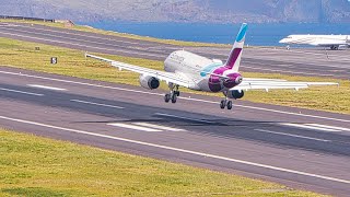 Eurowings GO AROUND Airbus A319 at Madeira Airport