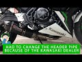 Kawasaki Ninja 650 | Yoshimura Header pipe blocking oil filter according to Kawasaki Dealer | LOL