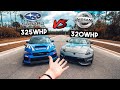 TUNED Nissan 370Z vs. BUILT Rally Subaru Wrx STI - Launch Control, 2-Step BATTLE