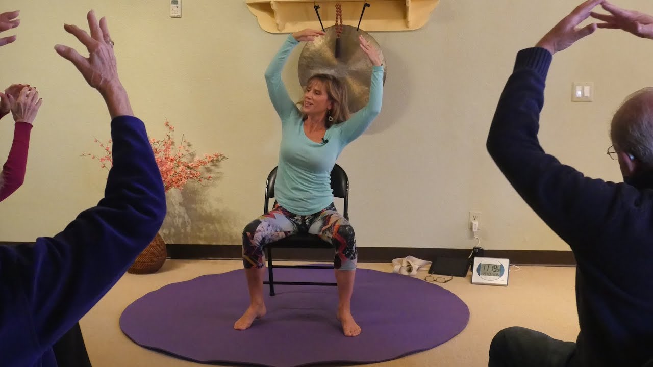 Happy Together A Chair Yoga Dance We All Can Do Together With Sherry Zak Morris Youtube Chair Yoga Yoga Dance Senior Fitness