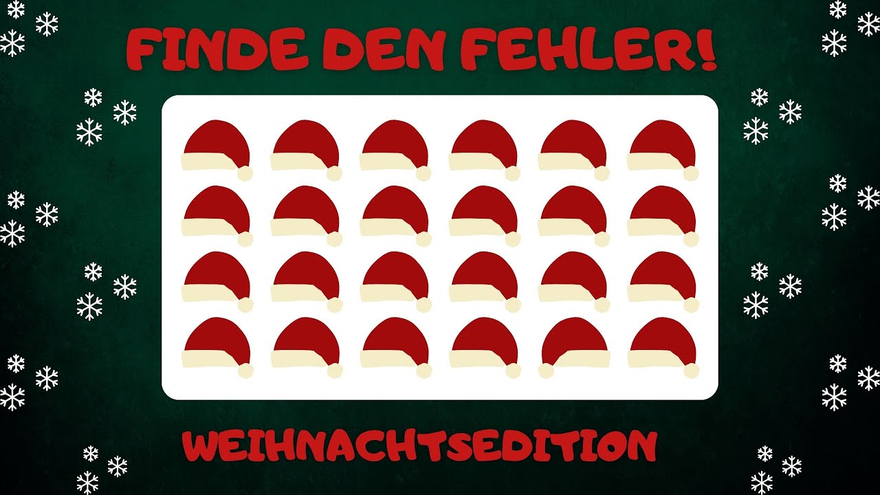 NIEMAND FINDET ALLE FEHLER?!😱 - Weihnachtsbilderrätsel - 20 Rätsel
