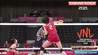 日本 Sarina KOGA 古賀 紗理那 Best Spikes vs China [full highlights from Tokyo to Rimini VNL 2021]