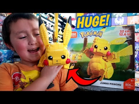 THE BIGGEST POKEMON MEGA CONSTRUX SET! GIANT REAL LIFE PIKACHU! Opening New Set and Build Review!