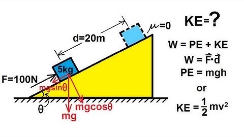 Physics 8  Work, Energy, and Power (6 of 37) Inclined Plane (Frictionless)
