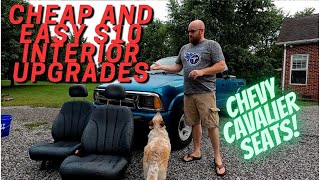 S10 Gets Interior Upgrades On The Cheap!  Chevy Cavalier Seats And A Console From A Ford Explorer?