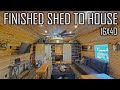 Gorgeous finished out shed to house  alternative living  tiny house